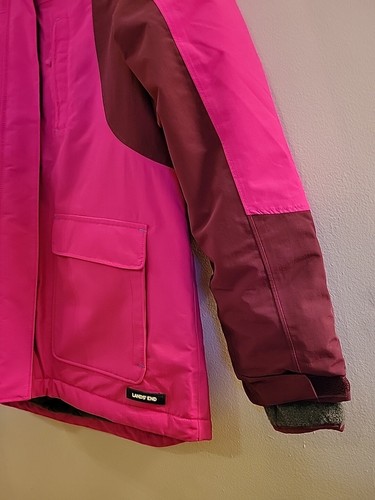 NWOT Lands End Squall Ski Jacket Girls Pink Hooded Size 16 XL Coat - Picture 3 of 14