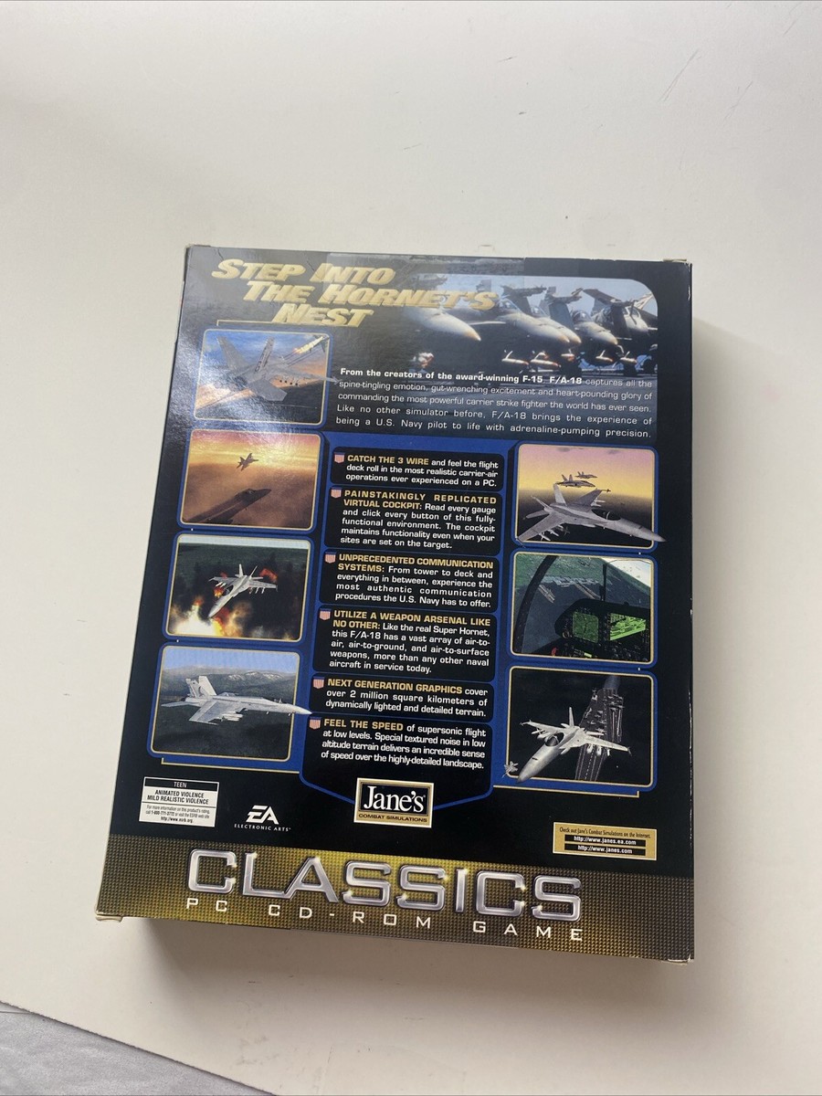 Pc Jane&rsquo;s SEALED Navy Jet Pilot combat Simulator F/A-18 CD-ROM 
