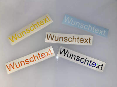 3x Aufkleber / Sticker - Wunschtext - Arial - Grösse M - Auto / Motorrad / MTB
