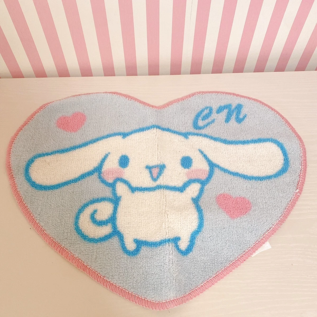 Sanrio Cinnamoroll Cinamon Room Mat Rug Heart Blue Retro