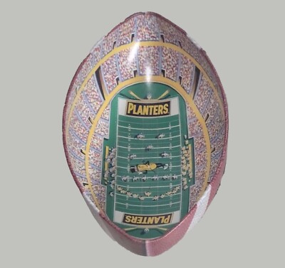 Planters Mr Peanut Tin Football Party Snack Dish Bowl Tailgate Decor Collect