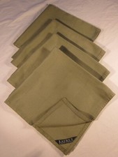 RALPH LAUREN Napkins Harrison Sage 18" x 19" Set of 4 VINTAGE EXCELLENT