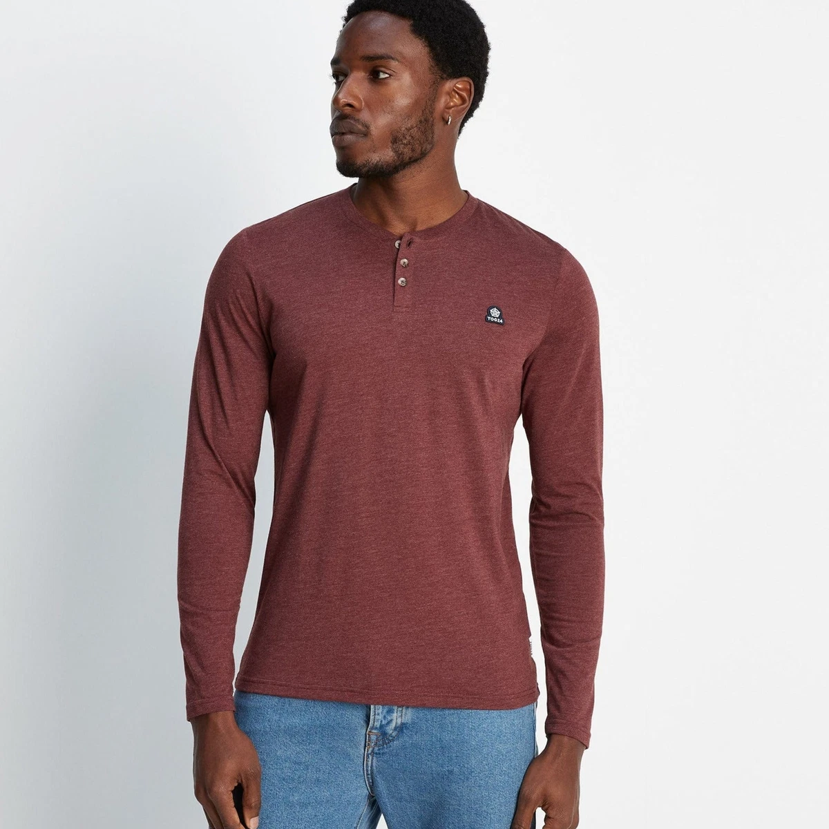 Lacoste grandad t shirt cheap