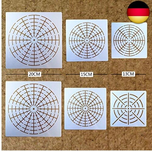 Blugul Mandala Schablone, Mandala Dotting Malvorlagen Schablonen, Mandala Rock-image
