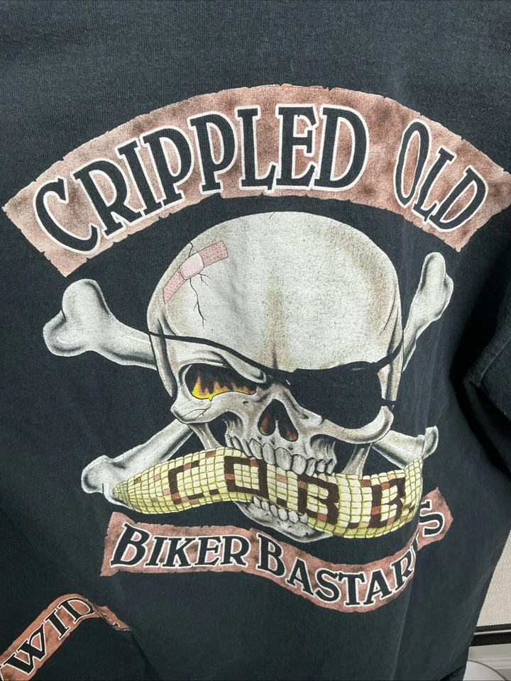 Винтажная футболка 90-х Nationwide C O B B BIKER BASTARDS размер M с длинным рукавом - Изображение 4 из 4