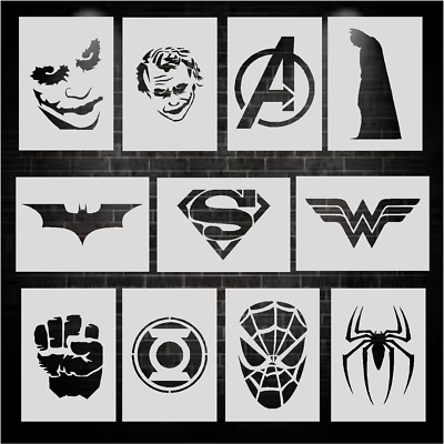 Super Hero Stencils | eBay UK
