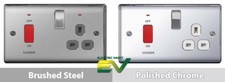 BG Nexus Switches & Sockets - Complete Range -  Brushed Steel / Polished Chrome