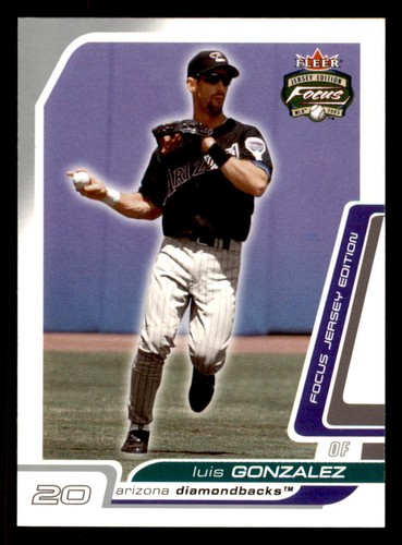 2003 Fleer Focus Jersey Edition Luis Gonzalez #53 card