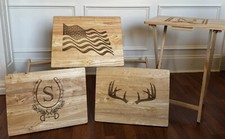 Custom Engraved Folding TV Travel Tray Table Stand Personalized Gift