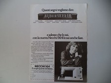 advertising Pubblicità 1979 MACCHINA PER CUCIRE NECCHI 564