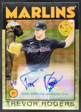2021 Topps Trevor Rogers 86 35th Chrome Auto Series Two SuperFractor 1/1 RC LF2