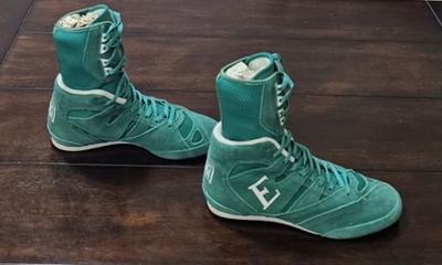 NEW w/ Box 90s Everlast HX High Top Boxing Shoes Size 8 Green Suede Men's Shoes