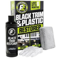 Black Trim Restorer - Lasts 6 Months, Dye Infused Waterproof Plastic 4 oz Kit