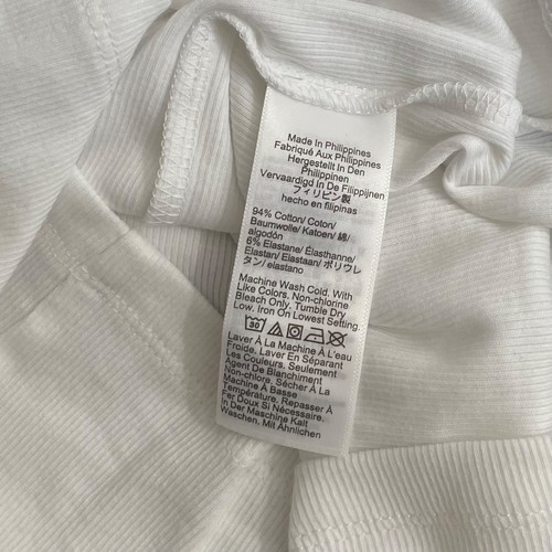 NWT! J. CREW Factory Ribbed High Neck Tank Top Solid White Classic Casual Medium - Picture 11 of 12