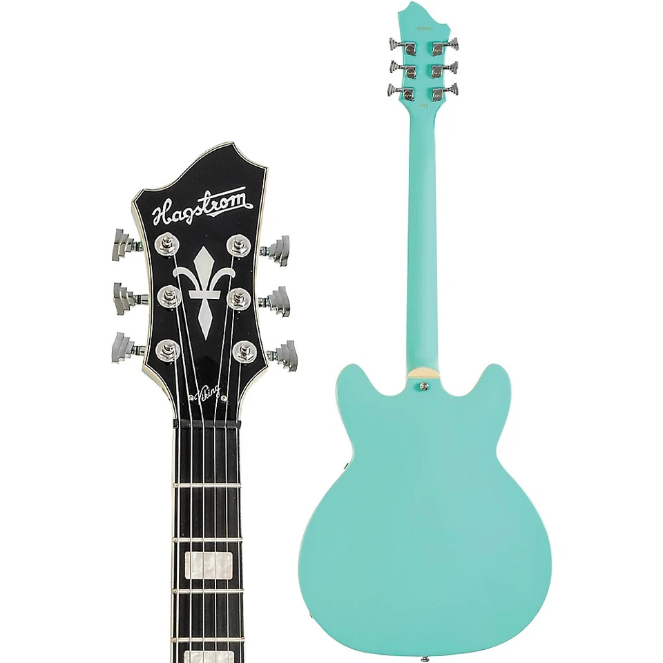 Guitarra Eléctrica Hagstrom Viking Edición Limitada Semi-Hueca Azul Cielo Envejecido Foto 4 de 4