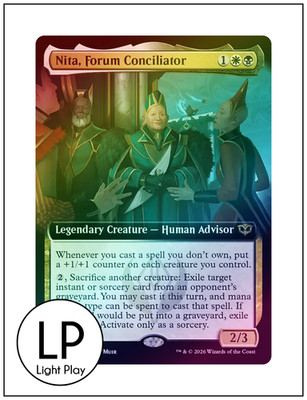 1x Nita, Forum Conciliator, Extended Art Foil, MTG LP Light Play
