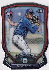 2015 Bowman Baseball Bowman Scouts' Top 100 #BTP-5 72/99 Die-Cut Daniel Norris