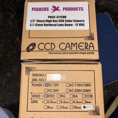PDCC-3712HR 1/3  Sharp High Res Color CCD Cameras- lot 10 NOS