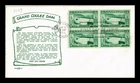 DR JIM STAMPS US GRAND COULEE DAM FDC BLOCK OF 4 PENT ARTS CACHET COVER