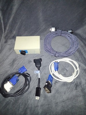 Sammelsurium Umschaltbox f Monitor VGA Kabel 1,5m 6m Adapter VGA DVI Displayport
