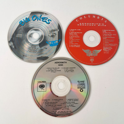 Aerosmith CD Bundle 3 Albums Gems Big Ones Greatest Hits EX Discs Only