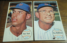 2) 1964 Topps Giants New York Mets baseball cards #6 Ron Hunt #8 Roy McMillan