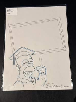 #ad BILL MORRISON Simpson Comics #27 COVER PRELIM Original ART $175.00