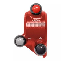 Gasbefehl + Jetprime SchaltfläChe Ducati Hypermotard 821 2013-16 (Rot)