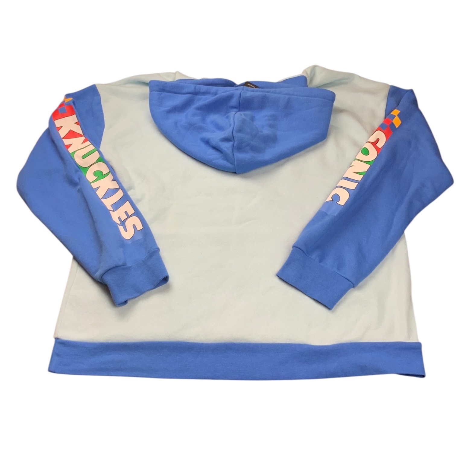 Sonic The Hedgehog Knuckles Hoodie Mens Large SEGA Embroidered Colorblock Blue image 7
