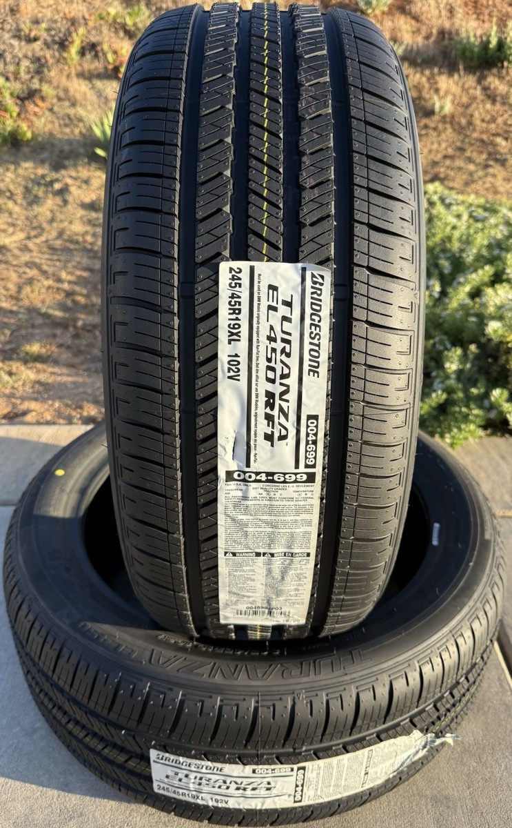 FOUR NEW 245/45R19 Bridgestone Turanza EL450 All Season RFT BMW