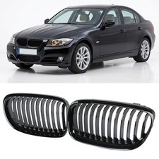 Nieren Grill Ziergitter F�r BMW 3er E90 E91 08-12 Einzelsteg Gl�nz Schwarz