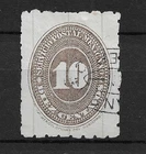 Mexico 1887 numeral 10 on striped paper used