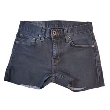 J Brand Dark Denim Womens Mercy Frayed Hem Jean Shorts Size 28