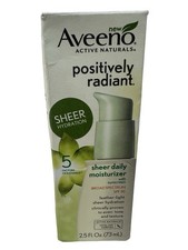 Aveeno Positively Radiant Sheer Daily Face Moisturizer 2.5 oz DISCONTINUED READ