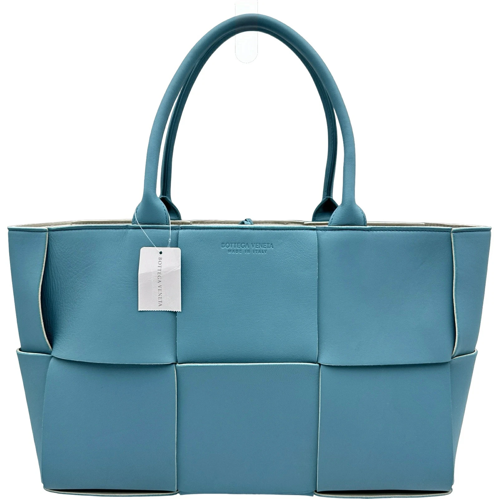 Bottega Veneta Arco Tote Medium Emerald Green/Ivory Leather Women's