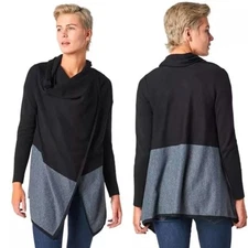 Smartwool Sweater XS Black Gray Edgewood Wrap Cardigan Wool