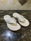 NEW Clarks Women's Sunmaze Tide Flip Flop Sandal Silver White Size 7 — photo 1