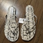 NWT J.Crew Capri Sandals Thongs Tortoise Size 9 Snake Print