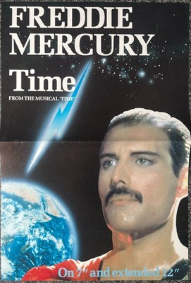 Queen Freddie Mercury Time Poster Record Store Promo 15'' x 10'' Mega rare