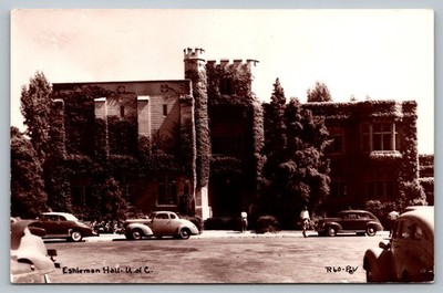 RPPC Eshelman Hall UC Berkeley California Classic Cars RPPC Real Photo Postcard