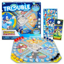 Sonic the Hedgehog Pop Up Board Game for Kids with Dice and Stickers