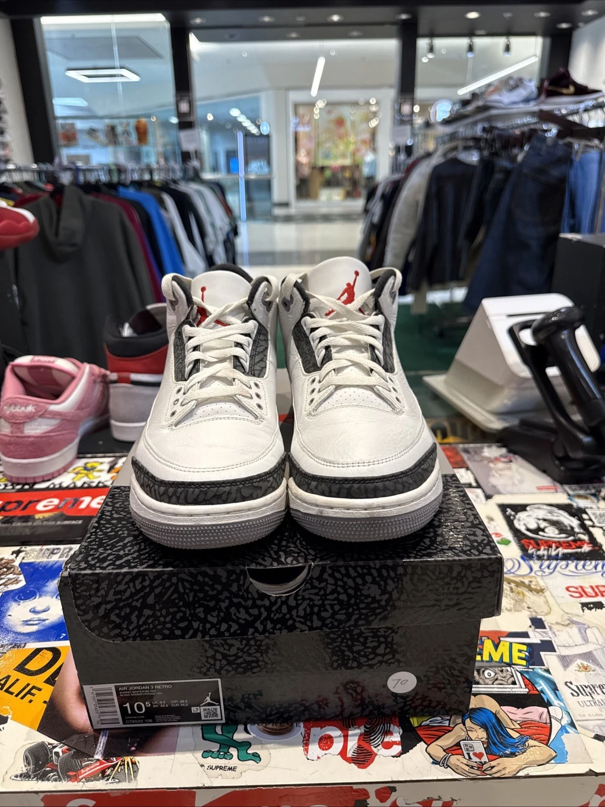 Jordan 3 Retro Lifestyle Sneakers Grigio Cemento Uomo Grigio CT8532