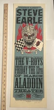Steve Earle with Buddy Miller and V-Roys Aladdin Theater Oregon S/N SS Poster