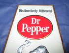 Vintage DR PEPPER Tin Over Cardboard Circus Soda Sign "Distinctively Different" — photo 4
