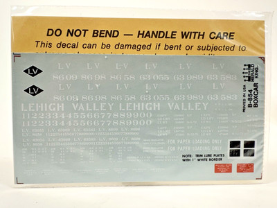 Herald King B-854 Lehigh Valley 40'/50' Box Car HO Decal Set NEW