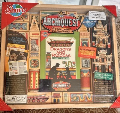New~Shure ArchiQuest Dragons And Pagodas Heirloom Intelligent Building Set