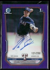 2026 Bowman Caden Scarborough Chrome Prospects Autograph Purple Refractor #/250