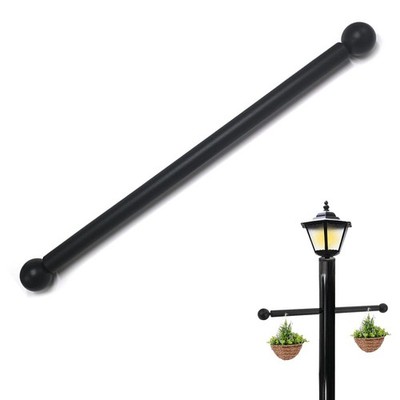 Lamp Post Cross Arm Steel Ladder Rest with Removable Knobs 16 Black
