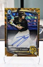2025 Bowman Draft 1st Ty Harvey #/50 Gold Wave Refractor Auto Padres🔥