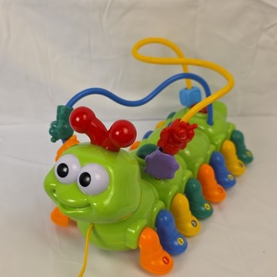 Multicolor Caterpillar Activity Toy with Numbered Feet, Bead Maze, Motor Skills